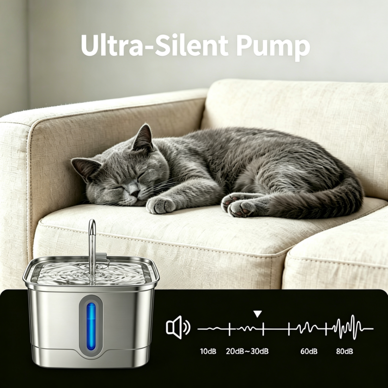 stainless steel cat water fountain
