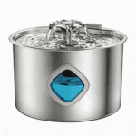 TY10 Diamond Flower-shaped Stainless Steel Cat Water Fountain