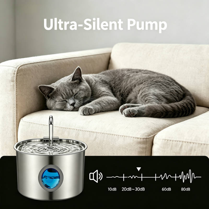 stainless steel cat water fountain