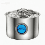 TY10 Round Flower-Shaped Stainless Steel Pet Water Fountain