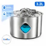 TY10 Diamond Flower-shaped Stainless Steel Cat Water Fountain