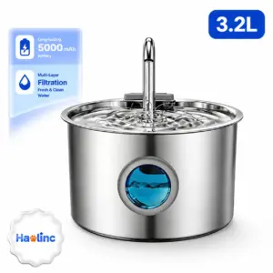 TY10 Round Window Faucet Stainless Steel Pet Water Fountain