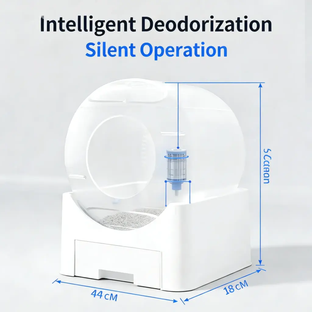 Produktdetail der automatischen Katzentoilette