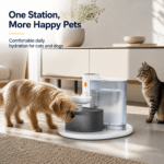 Gravity Clean & Used Water Separation Pet Dispenser
