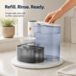 Gravity Clean & Used Water Separation Pet Dispenser