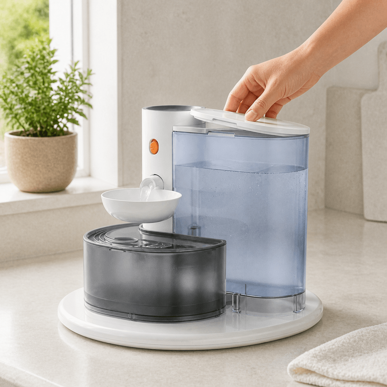 Easy refill and removable tank