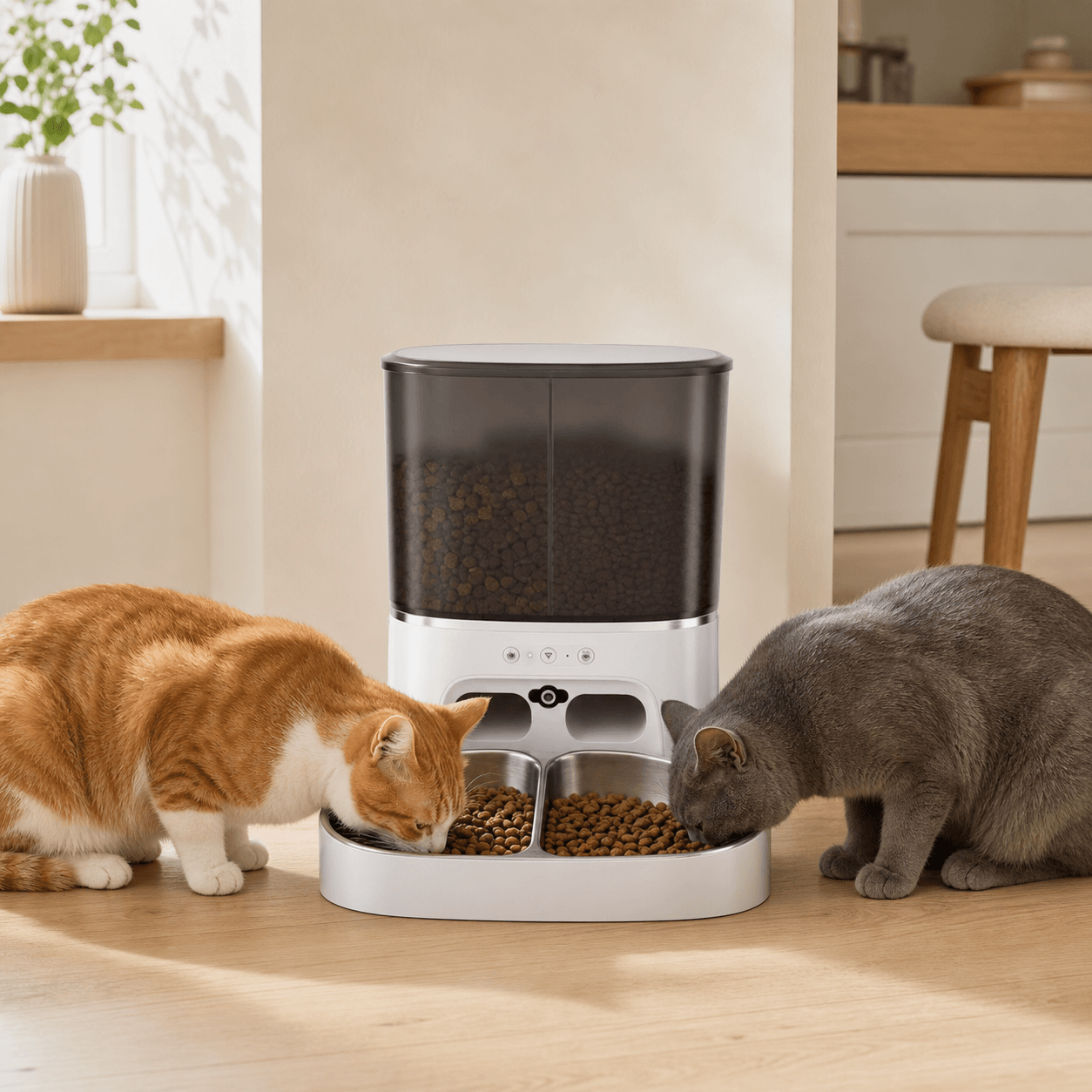 Independent Feeding for Two Pets