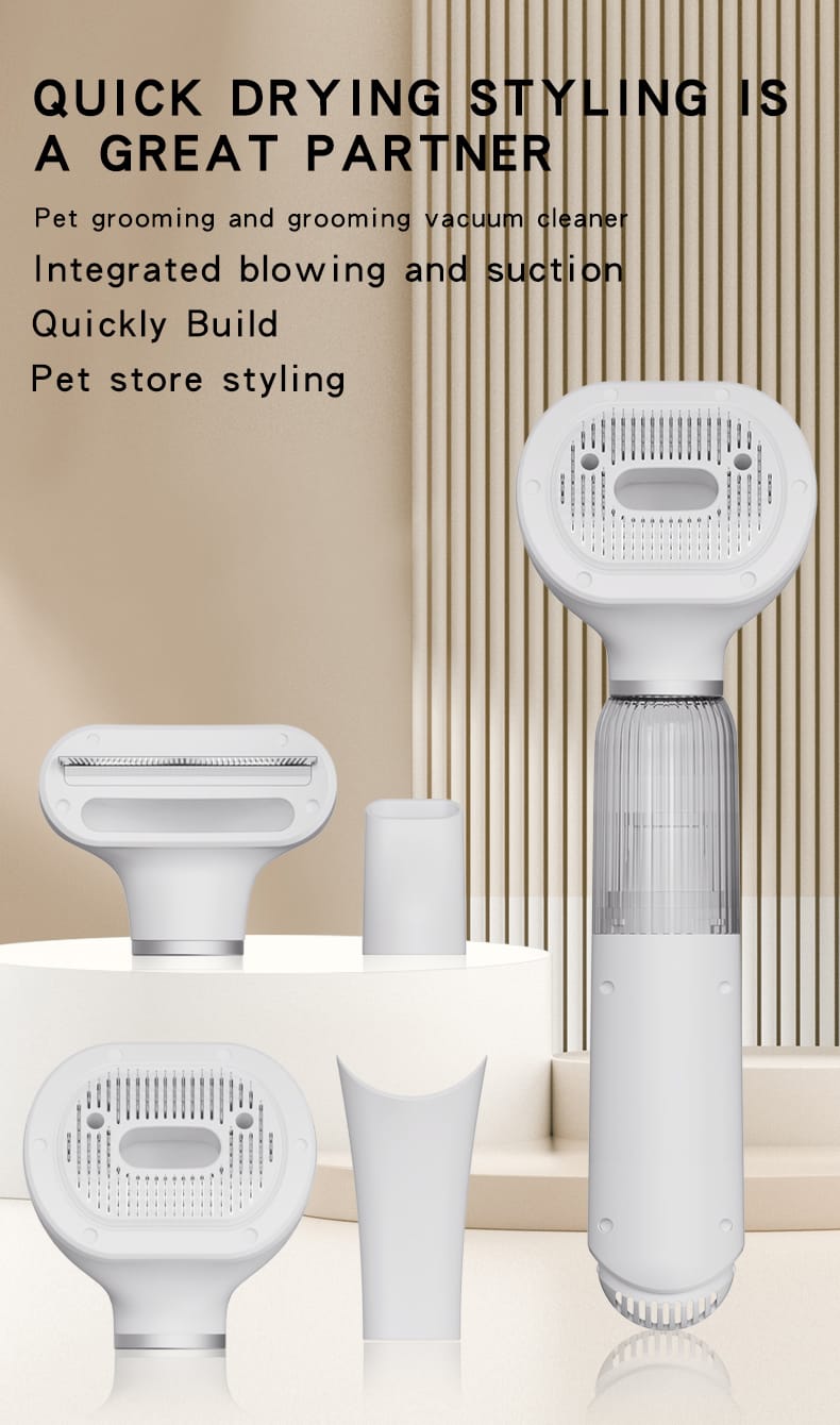 BBY-115 Ultra-Quiet & Lightweight 4-in-1 Pet Grooming Vacuum product visual 2