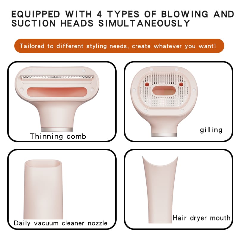 BBY-115 four interchangeable grooming and cleaning attachments