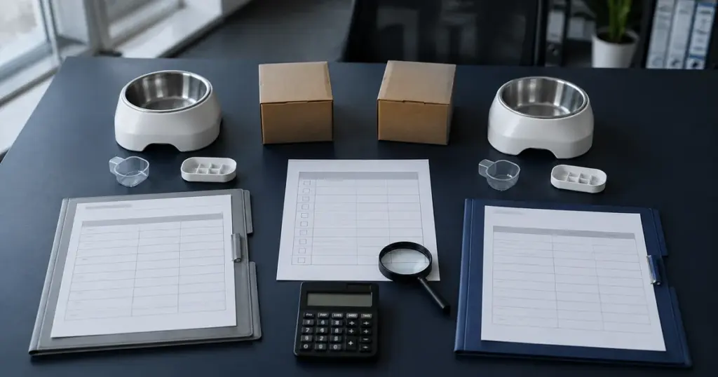 Smart pet product supplier quotations compared against the same specification and accessories