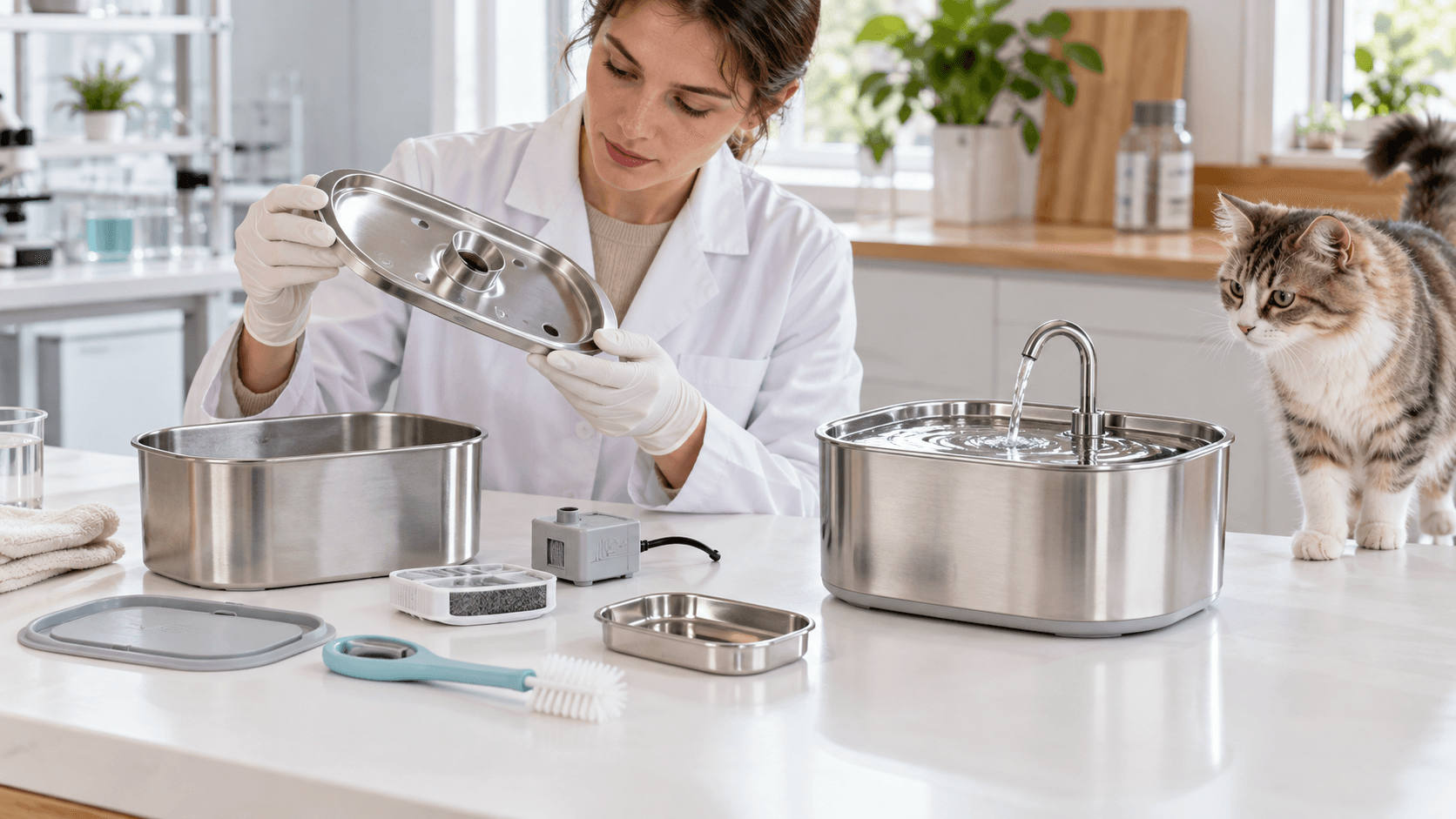Pet water fountain wholesale hygiene and cleanability inspection